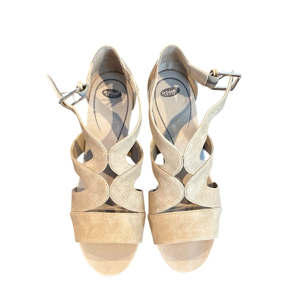 Dr. Scholl’s Bailey Faux Leather Wedge Sandal Women’s 9.5 EUC